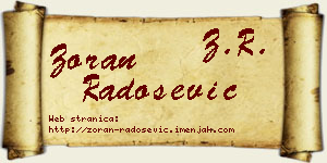 Zoran Radošević vizit kartica